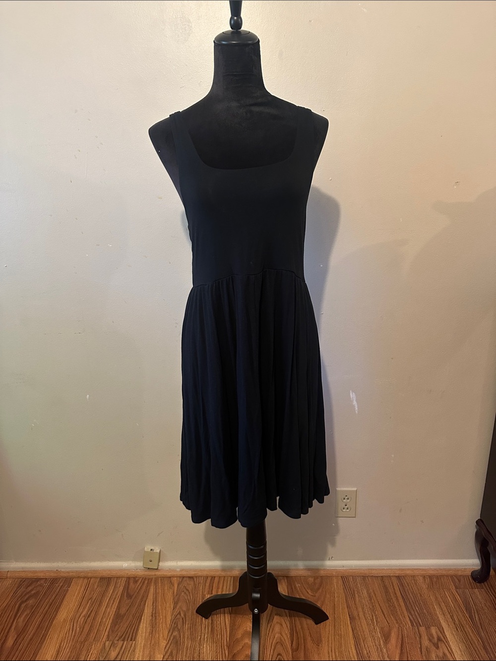 Classic Black Sleeveless A-Line Dress